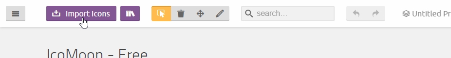 'Import Icons' button
